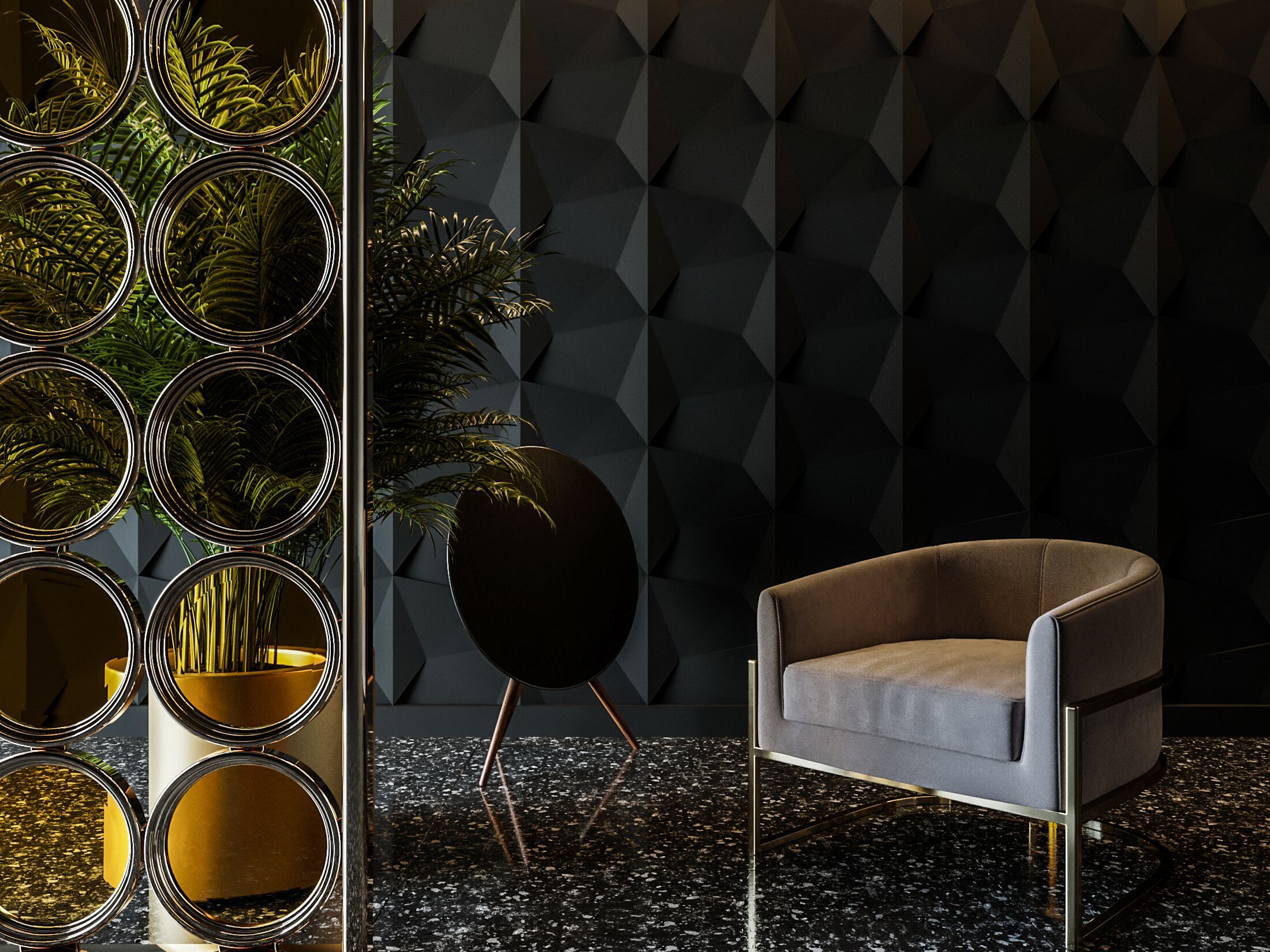 Трехмерное гипсовое покрытие WallDeco дизайн ARCH-00112299