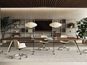 Деревянный прямоугольный стол для совещаний