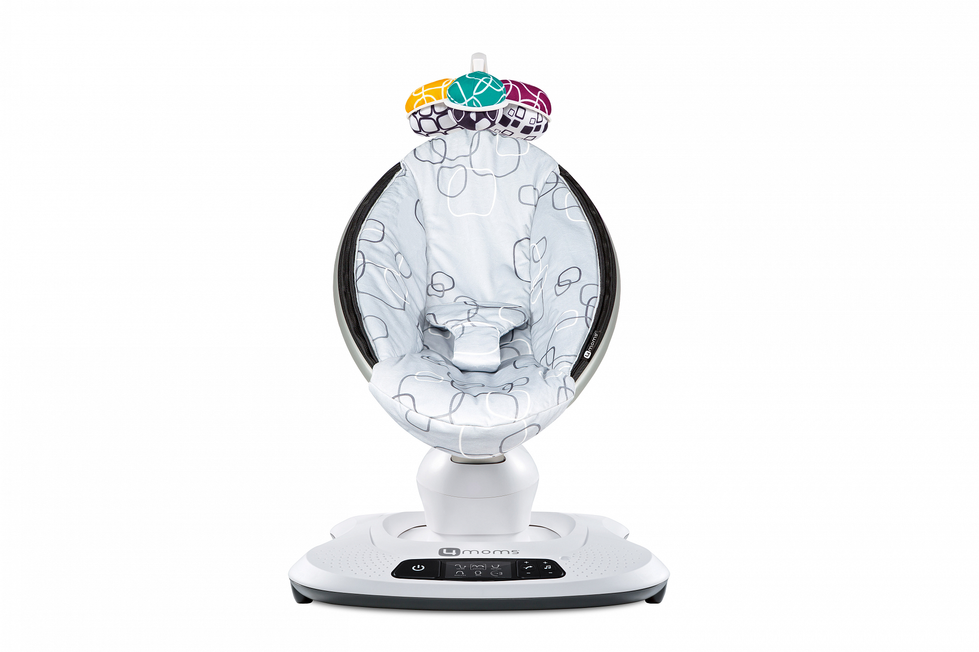 Кресло-качалка детское МамаРу 4.0 серый плюш 4MOMS  322509 Белый;серый Santreyd  - Вид №3