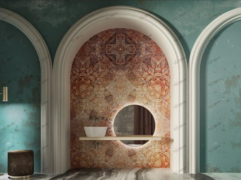 Inkiostro Bianco Геометрические панорамные обои Wall in love again 2018 Inkgtfk15