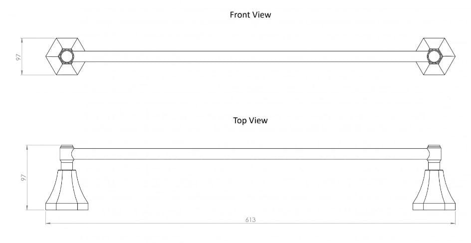 Держатель для полотенец из нержавеющей стали LUSSO Eton ARCH-00047443 - Вид №2