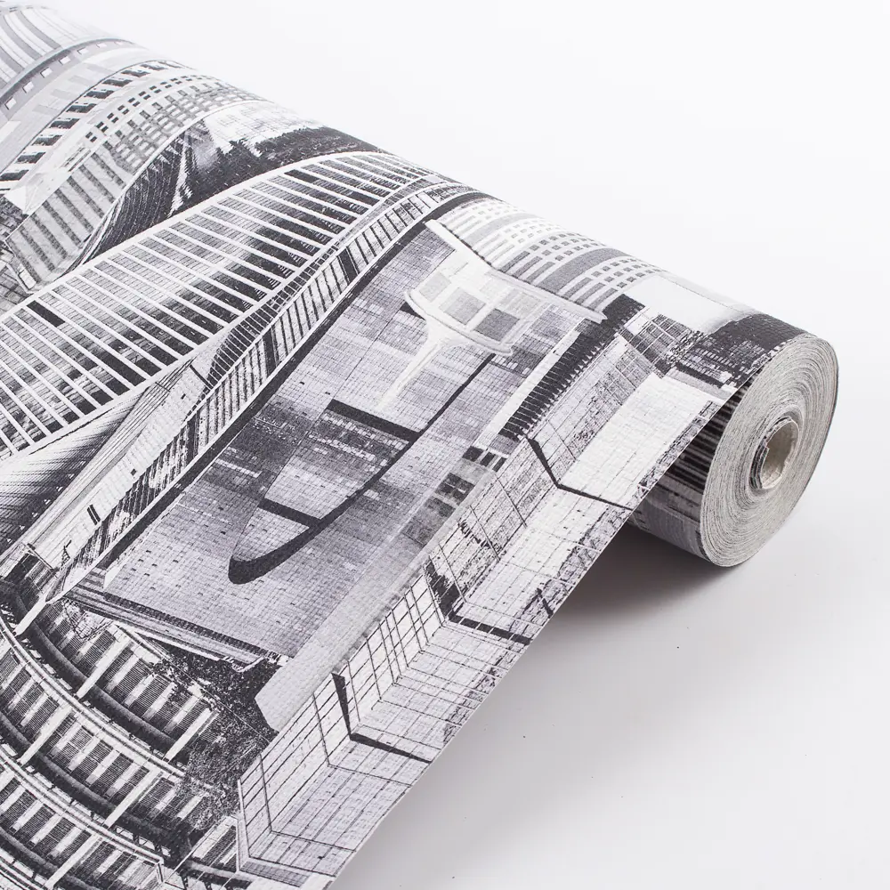 Santreyd Обои бумажные Небоскреб серые с мраморным рисунком 83596171 НЕБОСКРЕБЫ STLM-0042322 - Вид №2