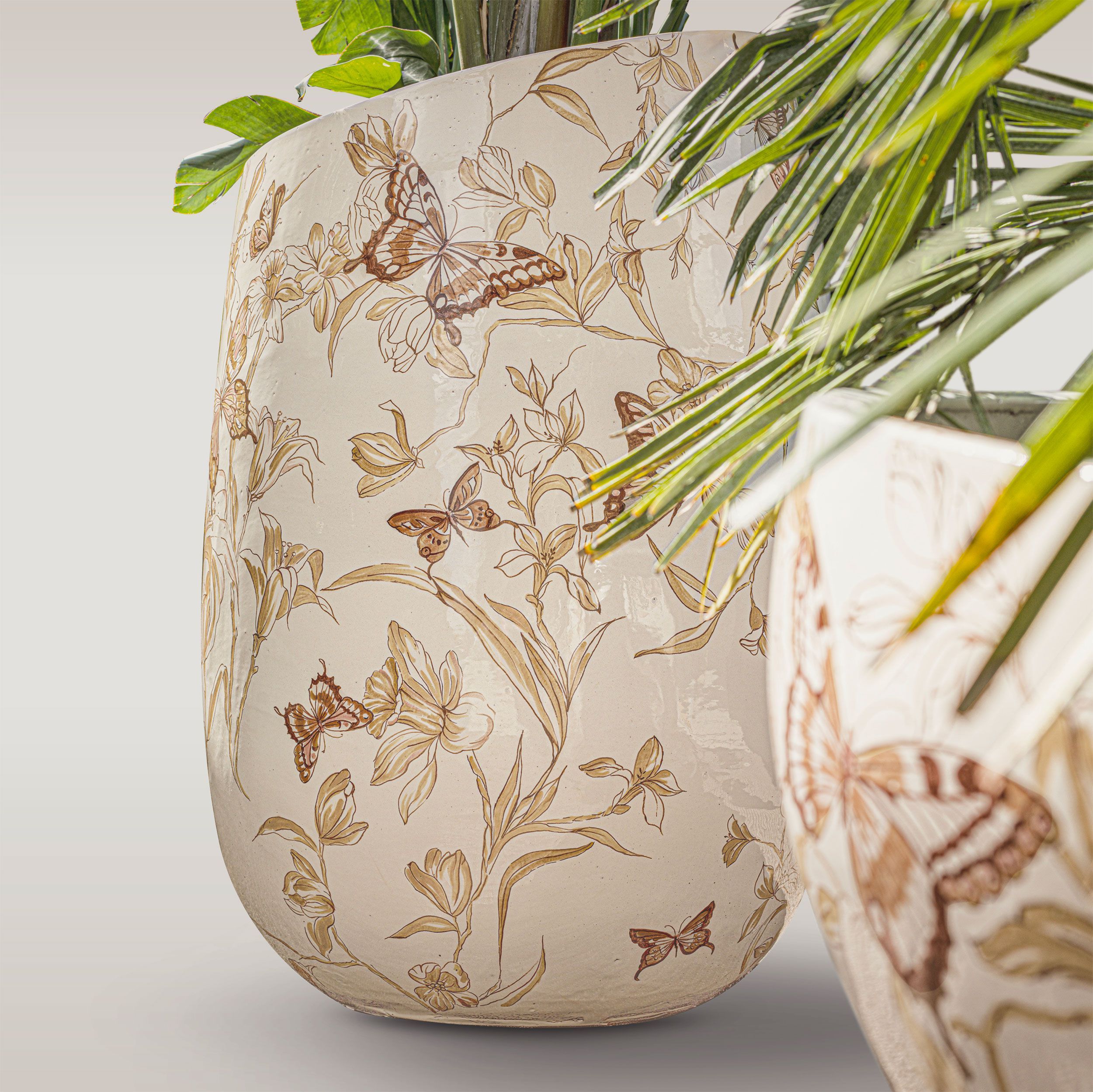 Керамический ручной работы высокий садовый горшок Longhi курорт ARCH-00138356 - Вид №2