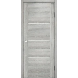 Дверь межкомнатная остеклённая с замком и петлями в комплекте Мюнхен 04 70x200 см финиш-бумага ламинация цвет серый