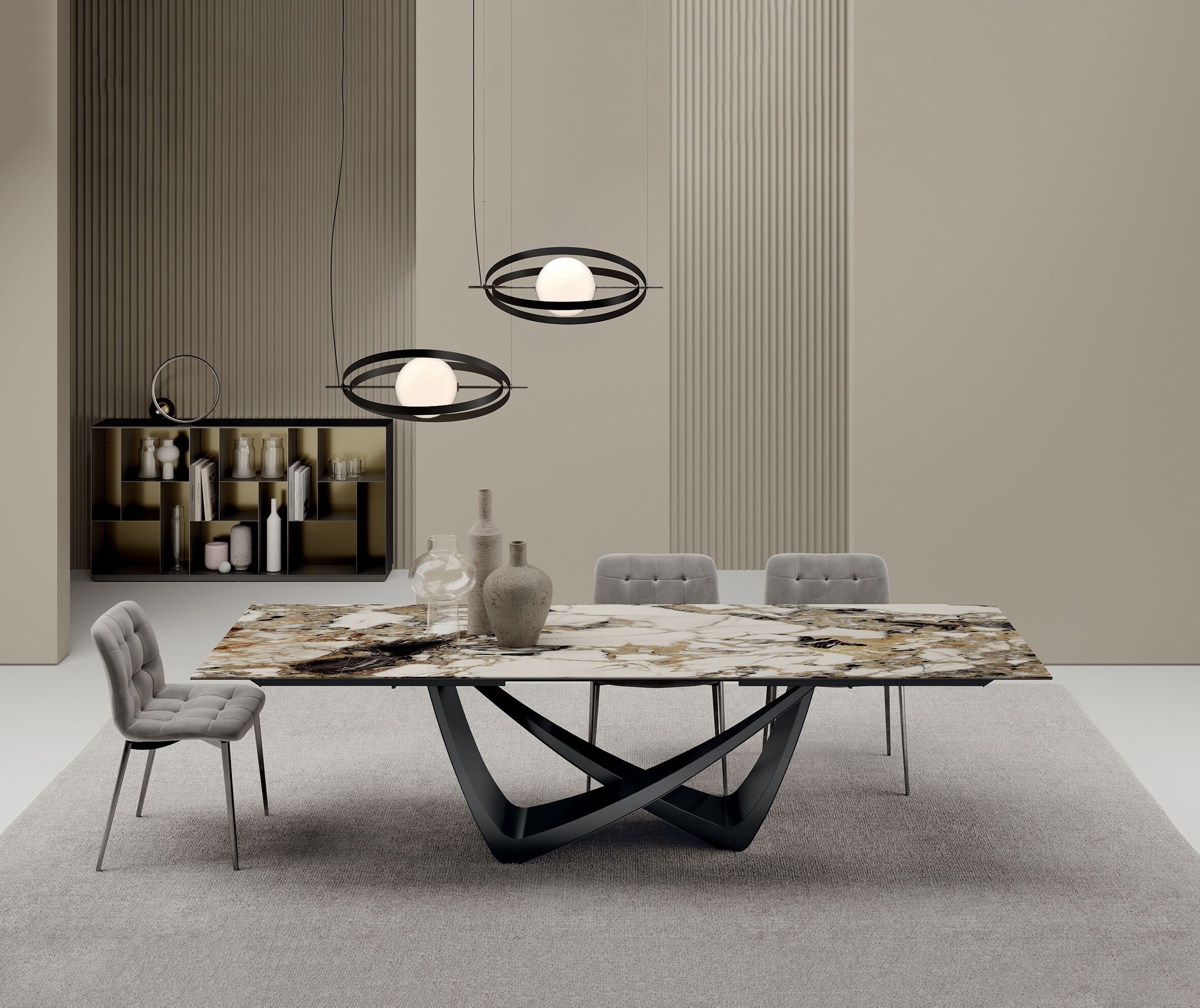 Подвесной светильник из стали и стекла Bontempi Casa Papillon ARCH-00099818 - Вид №4