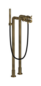 Напольный смеситель для ванны с 2 колоннами и душевым гарнитуром. WE ARE IB wo205ss Modern Bronze WOW