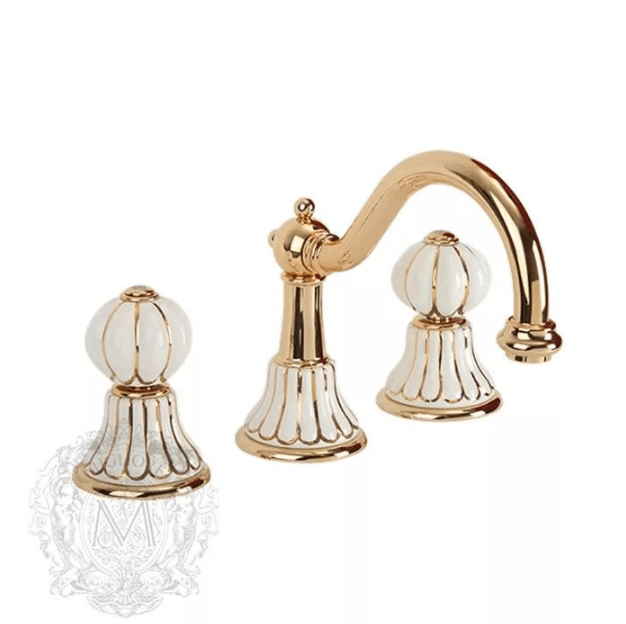 Cмеситель MIGLIORE Olivia ML.OLV-5812BI.CR для раковины, хром, ручки белая керамика ML.OLV-5812.BI.CR - Вид №1