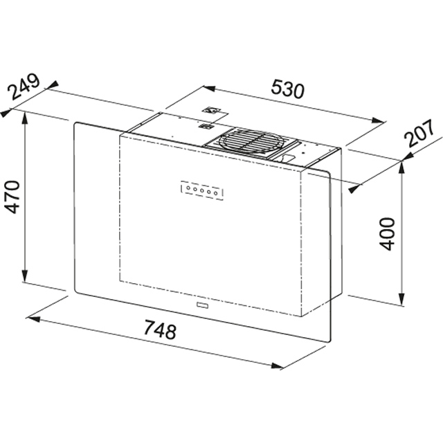 Вытяжка  Maris Free 80 Franke Maris Free by Dror Maris Free 80 Чёрное стекло  - Вид №1