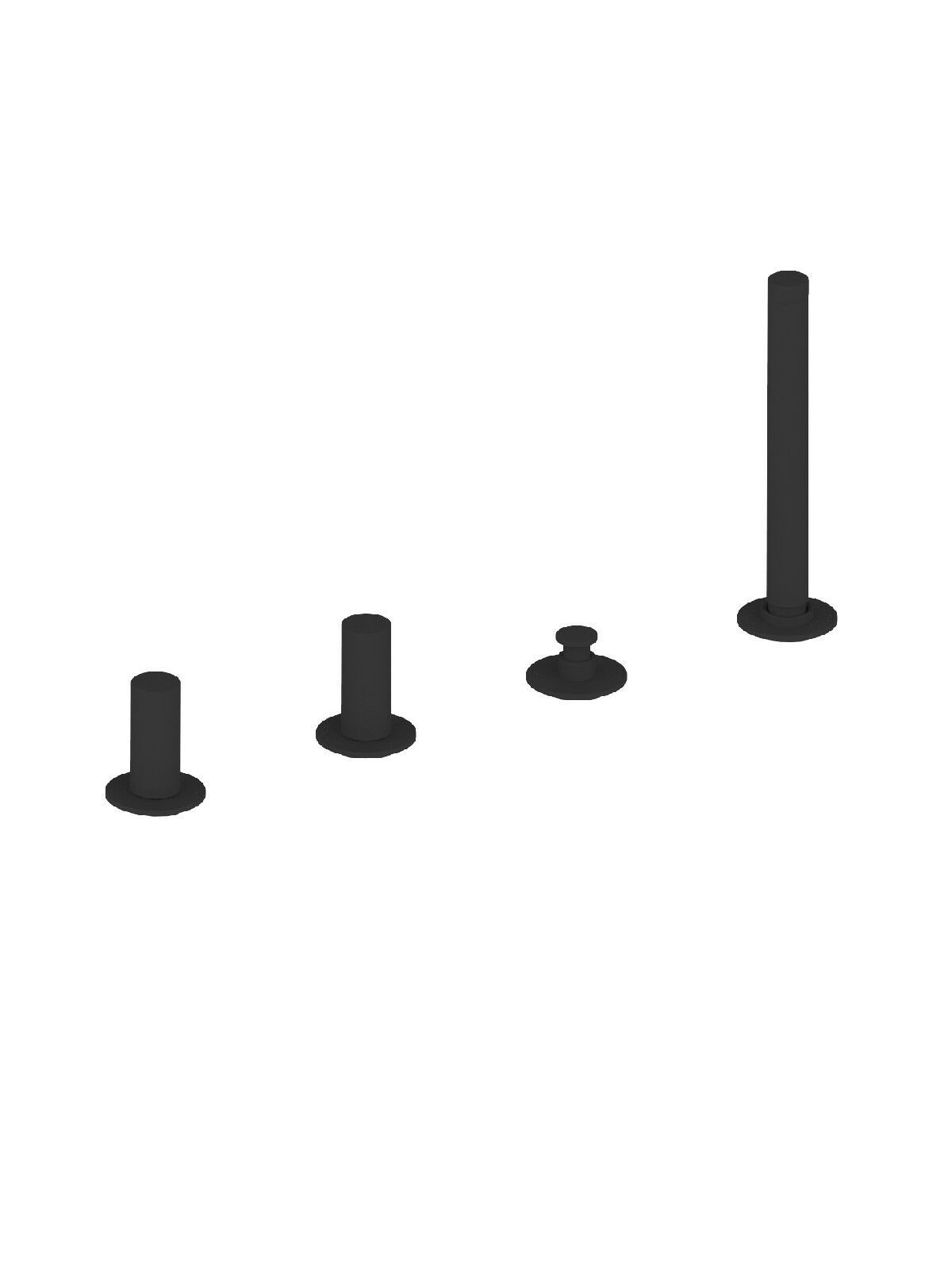 Смеситель для ванны с 4 отверстиями и ручным душем Rubinetterie Frattini Pepe XL ARCH-00026690 - Вид №9