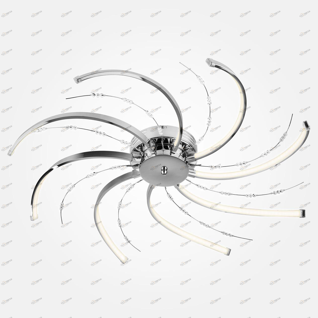Потолочная светодиодная люстра Eurosvet Twist 90054/8 хром EUROSVET TWIST CHROME 184086 Хром 