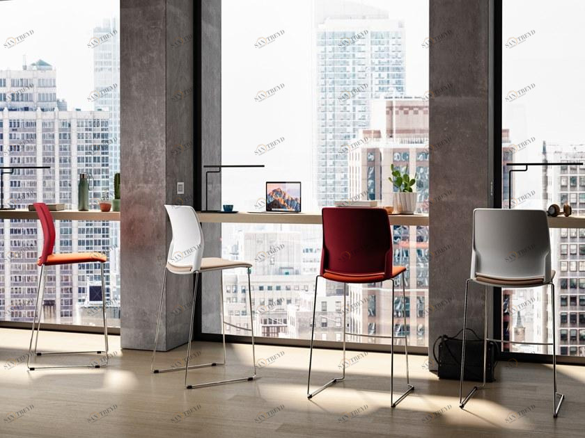 Quadrifoglio Табурет из полипропилена с высокими санками и спинкой Close sun-id-1454639