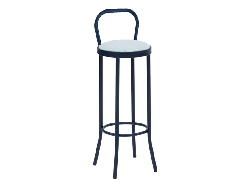 Высокий стул со встроенной подушкой и стальной спинкой iSimar Puerto ARCH-00022200