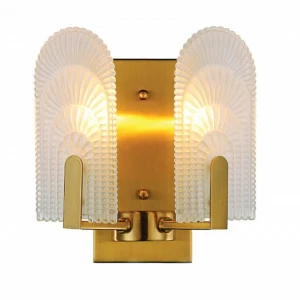 Бра со стеклянными плафонами на 2 лампы латунь Scutum 2270-2W FAVOURITE SCUTUM 00-3931451 Золото