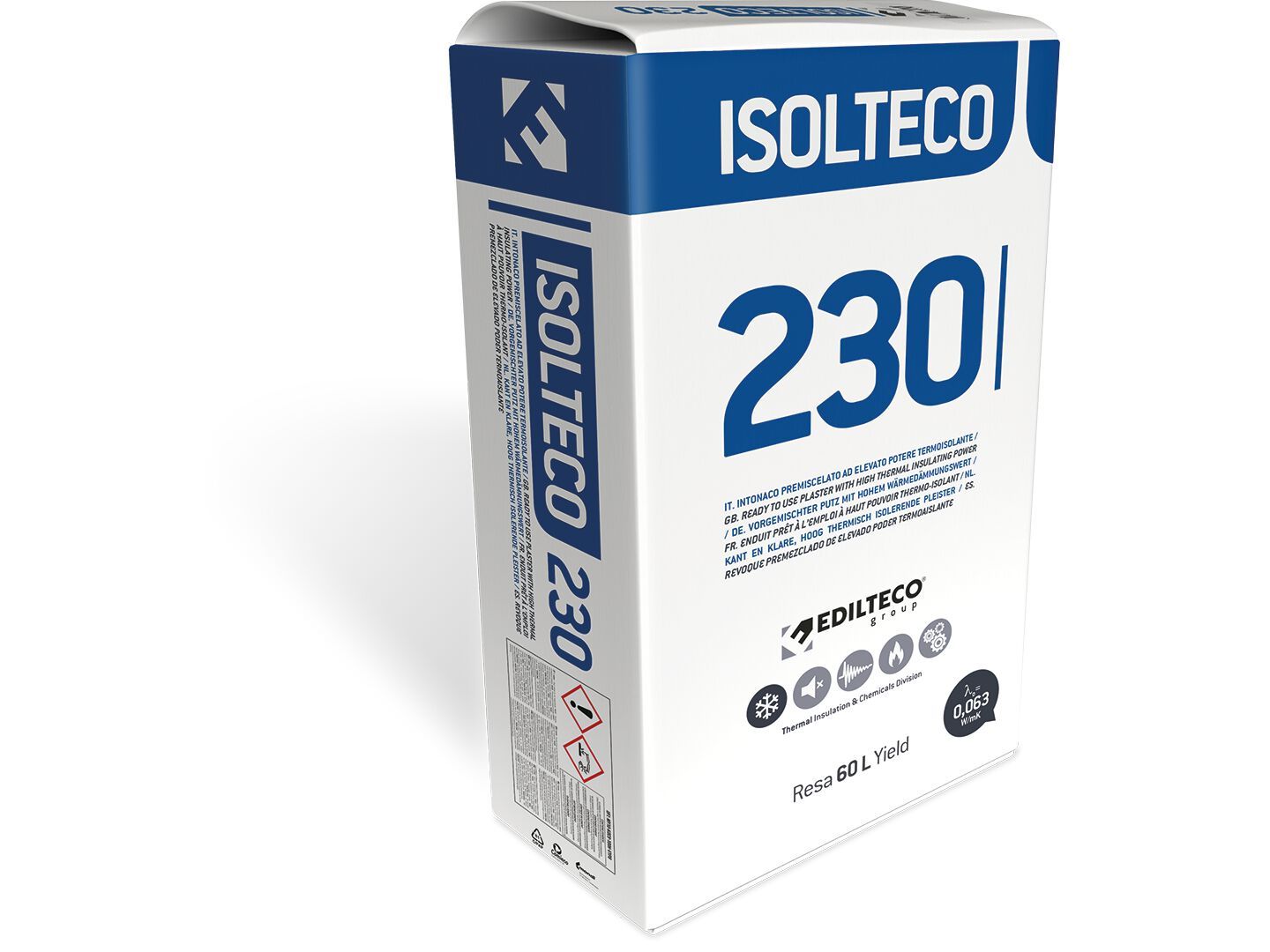 Предварительно смешанная штукатурка с высокой теплоизоляцией EDILTECO Group Isolteco ARCH-00108567 - Вид №1