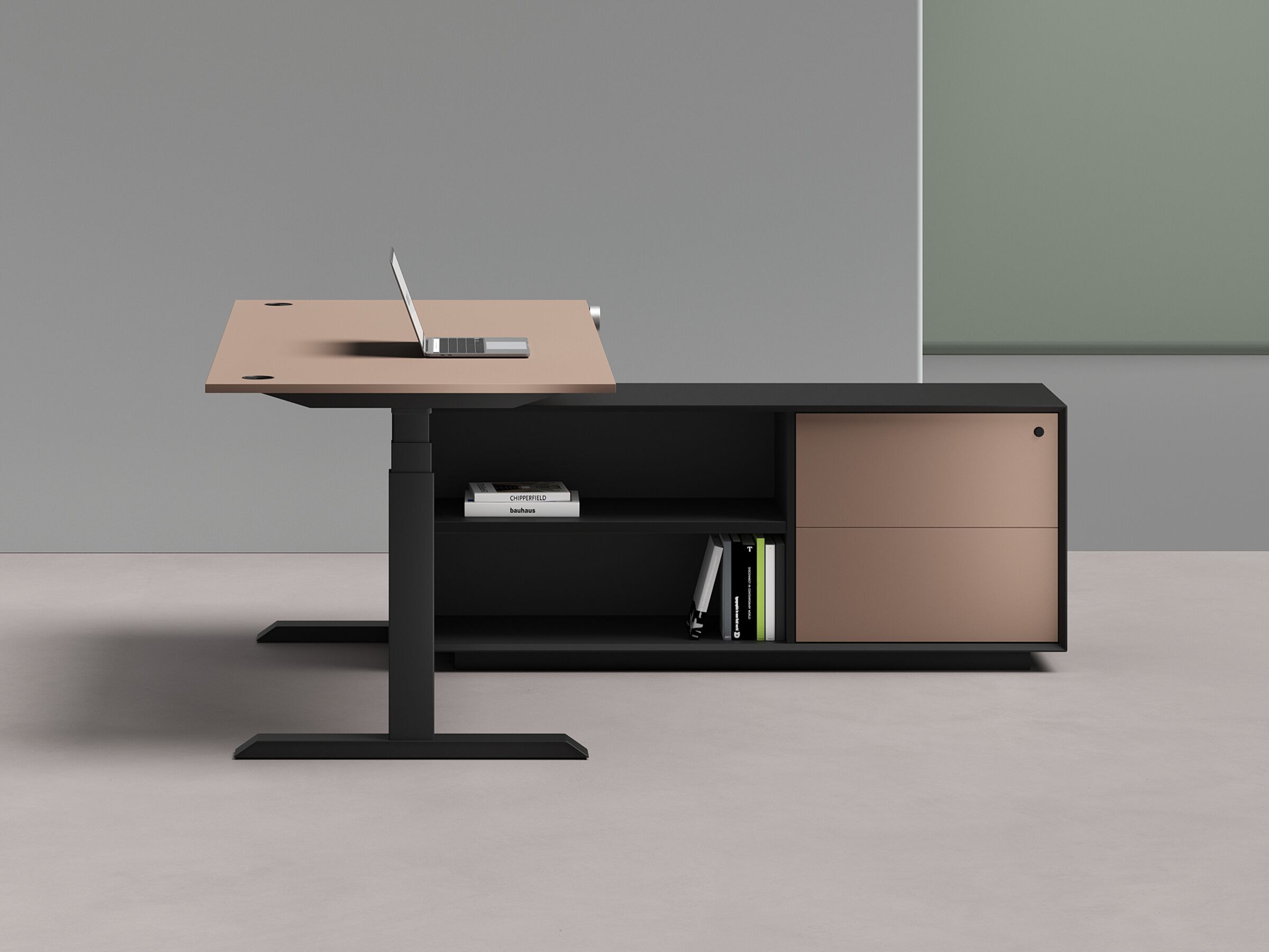 Деревянный угловой стол с регулируемой высотой со встроенной полкой WORKSPACE MAX PRO NOVA ARCH-00118312 - Вид №4