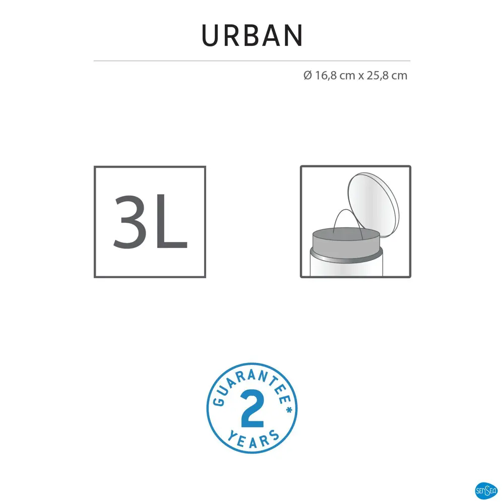 Контейнер для мусора Sensea Urban 3 л цвет коричневый 82251473 STLM-2008208 Без серии - Вид №7