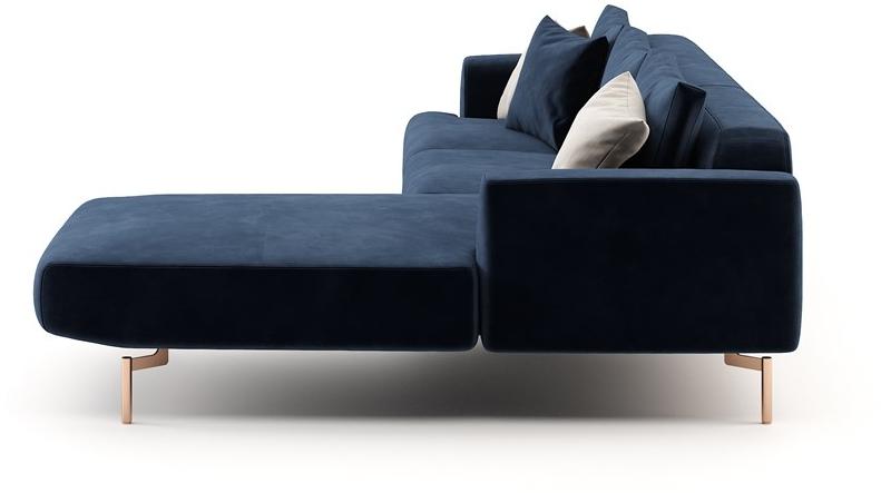 Domkapa Бархатный диван с шезлонгом  Dki9.1  - Вид №4