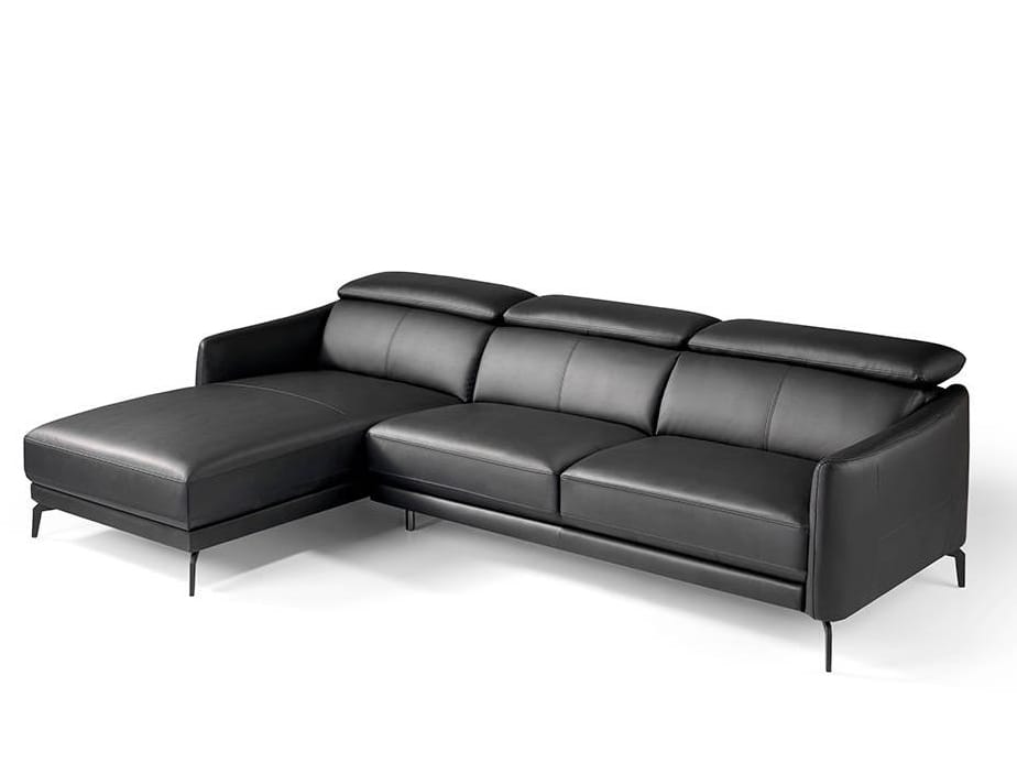 Кожаный диван с полуостровом Angel Cerda диван тренд ARCH-00120949