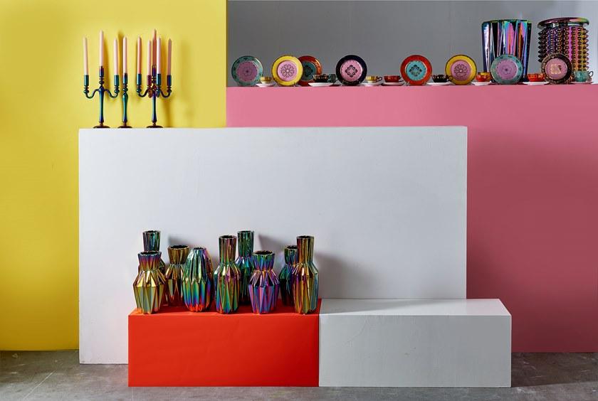 Pols Potten Низкий табурет из глазурованного керамогранита Oily 240-030-015  - Вид №4