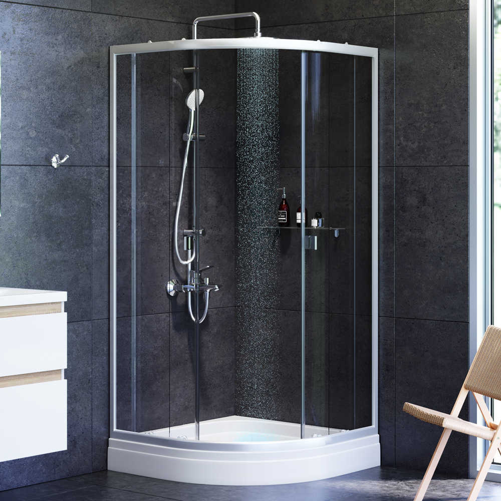 W88G-205-090MT Twin Slide Душевое ограждение без поддона 90x90 AM.PM X-Joy  - Вид №1