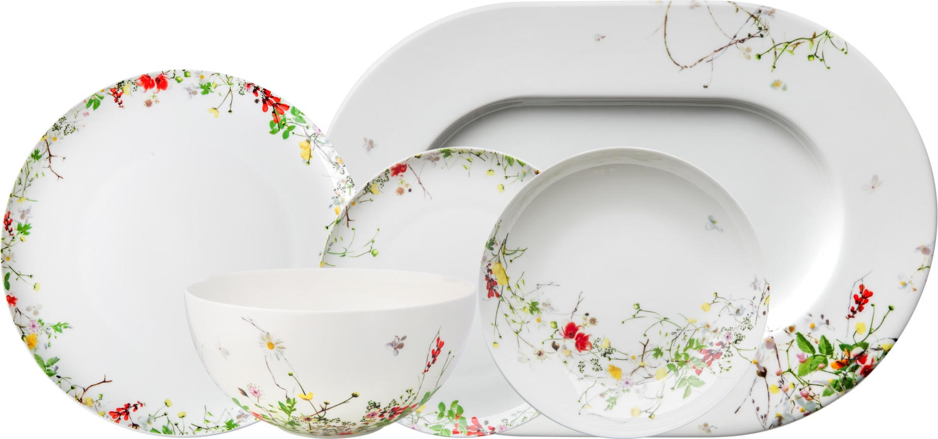 10655220 Rosenthal Сервиз столовый Rosenthal Дикие цветы на 6 персон 20 предметов, фарфор Фарфор 