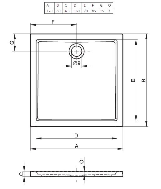 DA8000500000000 Поддон Riho Zurich Santreyd - Вид №1