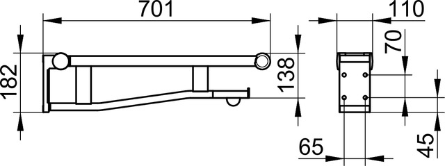 34903010751 Настенный поручень для туалета KEUCO Plan Care - Вид №2