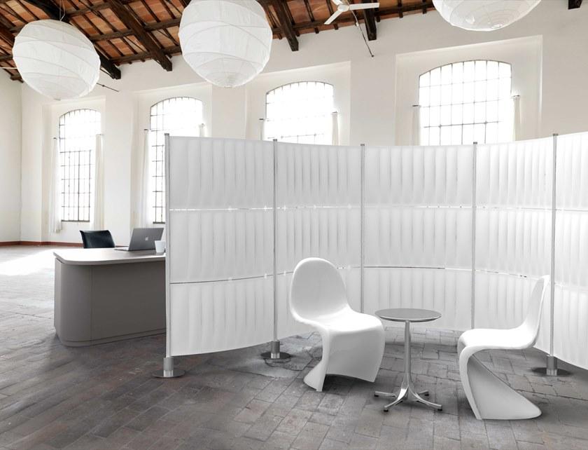 Slalom Отдельно стоящая офисная перегородка из trevira® cs Ecorange sun-id-1442797 - Вид №2