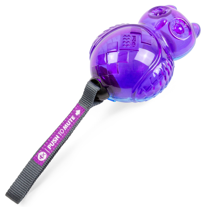 ПР0058989 Игрушка для собак Push To Mute Сова с отключаемой пищалкой 14см GIGWI 