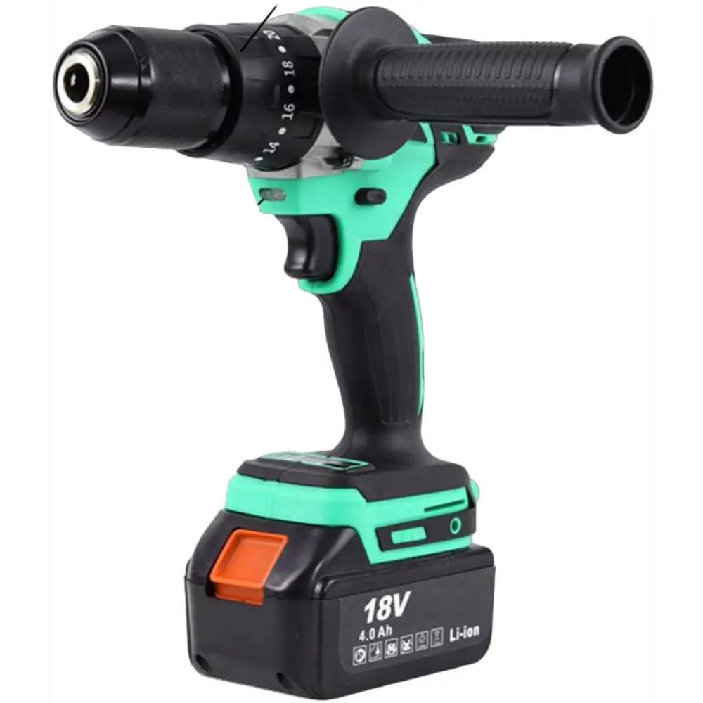 Дрель-шуруповерт аккумуляторная ударная бесщеточная Zitrek Green Impact 18V 063-4045, 18 В Li-ion 2x4 Ач 88877027 STLM-2099082 