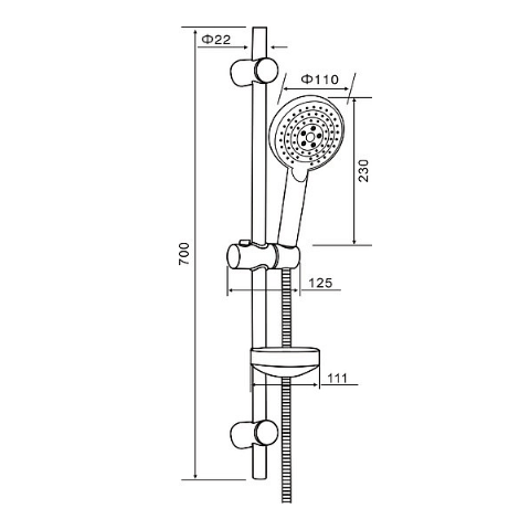 Душевой гарнитур O-Shower OS032 Хром ORANGE sun-id-1516846 - Вид №7
