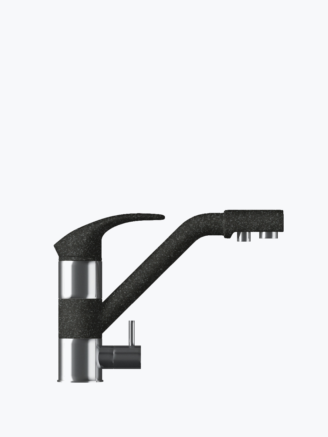 694869 Смеситель кухонный "Дуо" в тон мойки Polygran 