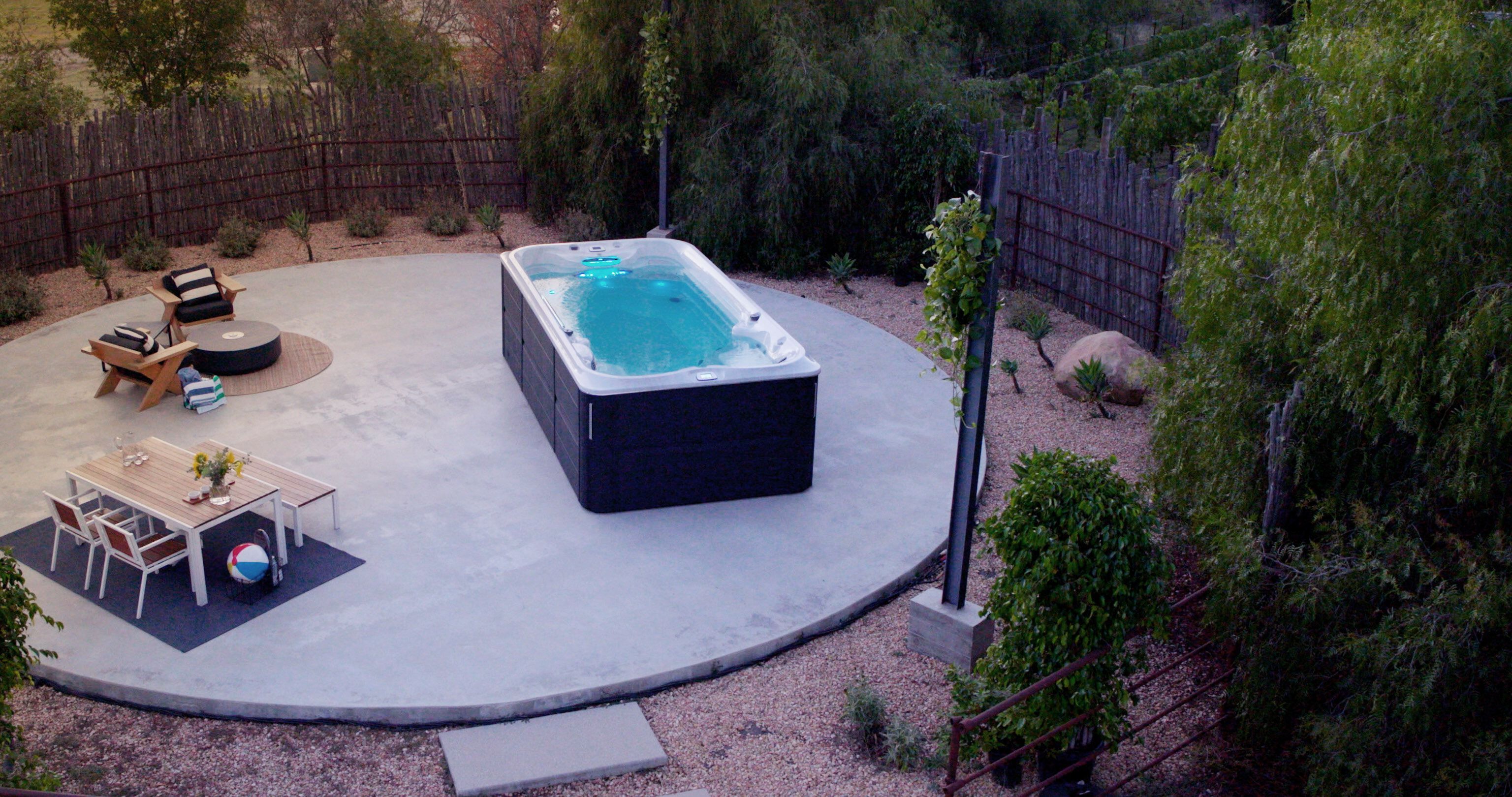 Открытый надземный мини-бассейн с противоточным плаванием Jacuzzi® Swim Spa ARCH-00081763 - Вид №11