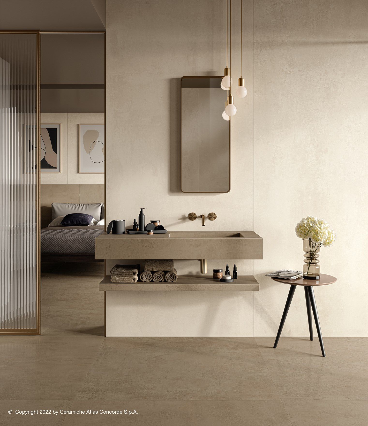 Одиночная подвесная раковина из керамогранита Atlas Concorde Habitat Contract ARCH-00070716 - Вид №1