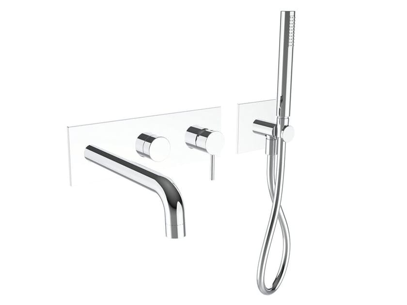 Настенный однорычажный набор для ванны с ручным душем CRISTINA Rubinetterie Phi ARCH-00053341