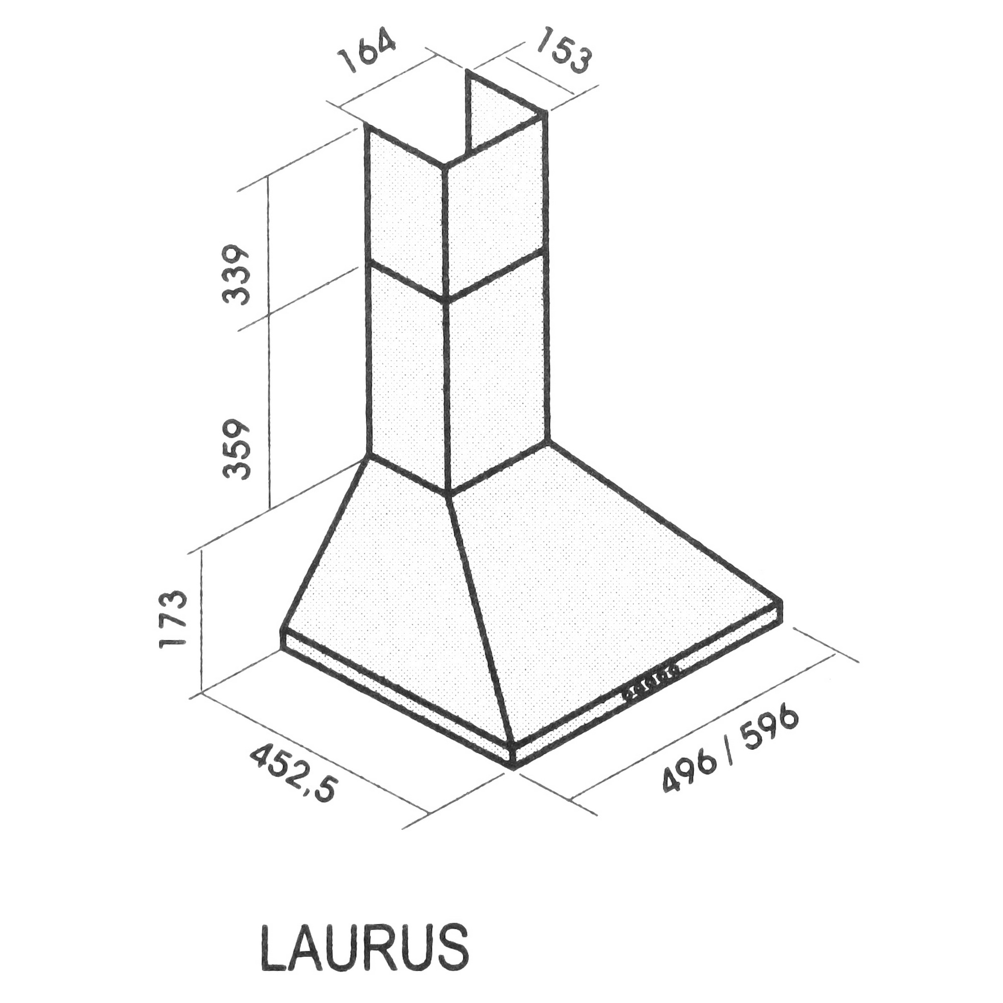 5351865 Вытяжка каминная MBS LAURUS 150 INOX серебристый STDN-0058824 - Вид №13