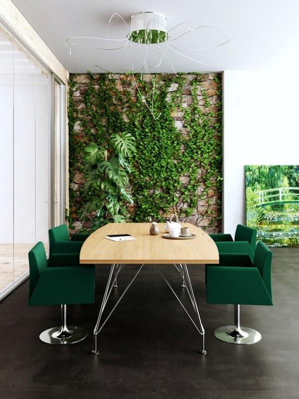 MASCAGNI Рабочий стол из нержавеющей стали и дерева Meeting sun-id-1355242 - Вид №2