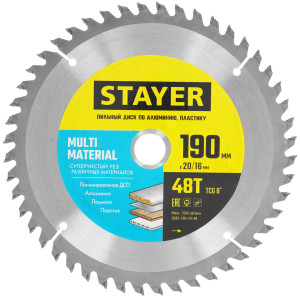 Диск пильный STAYER 3685-190-20-48 9107140