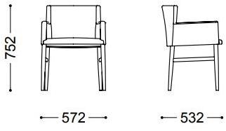 Porro Стул из ткани с подлокотниками sun-id-1510405 - Вид №4