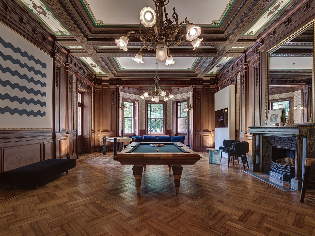 Деревянный прямоугольный бильярдный стол Hermelin biliardi современные игровые столы ARCH-00015330 - Вид №3