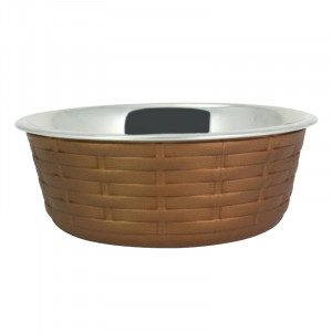 ПР0049227 Миска для животных Woven Fusion Bowl металлическая 1,6л Foxie