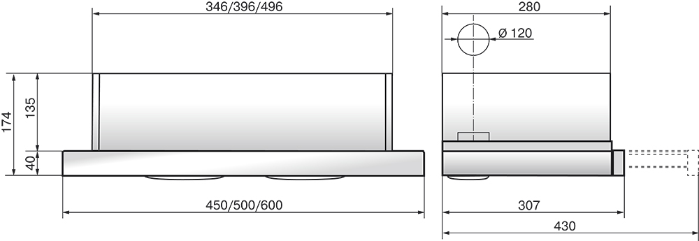6631946 Вытяжка телескопическая ELIKOR Интегра 50П-400-В2Л белый/белый STDN-0069780 - Вид №10