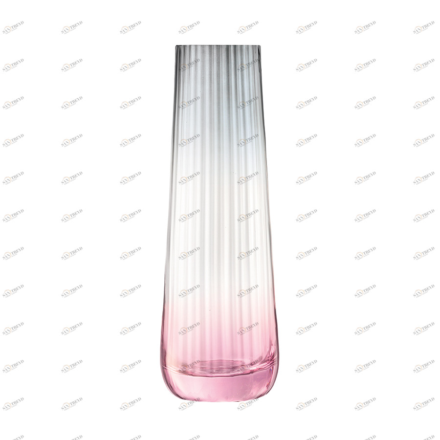 Ваза стеклянная 20 см розовая-серая Dusk LSA INTERNATIONAL - 00-3880709 Розовый 