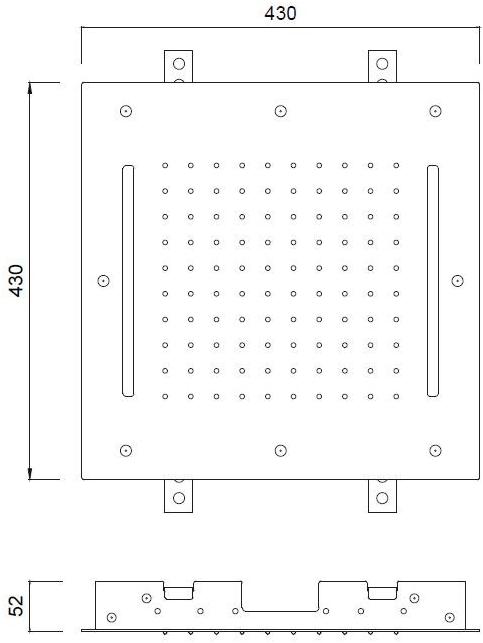 Rubinetteria Giulini Встроенная лейка дождевого душа с хромотерапией Ego F1731 - Вид №1
