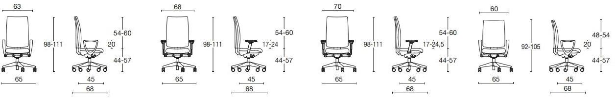 Diemme Офисный стул из ткани с 5 спицами и подлокотниками Five sun-id-1393547 - Вид №8