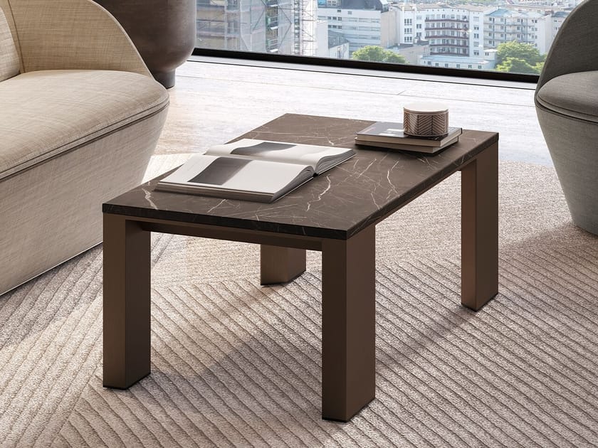 Прямоугольный журнальный столик из алюминия и дерева FREZZA Ono ARCH-00124048