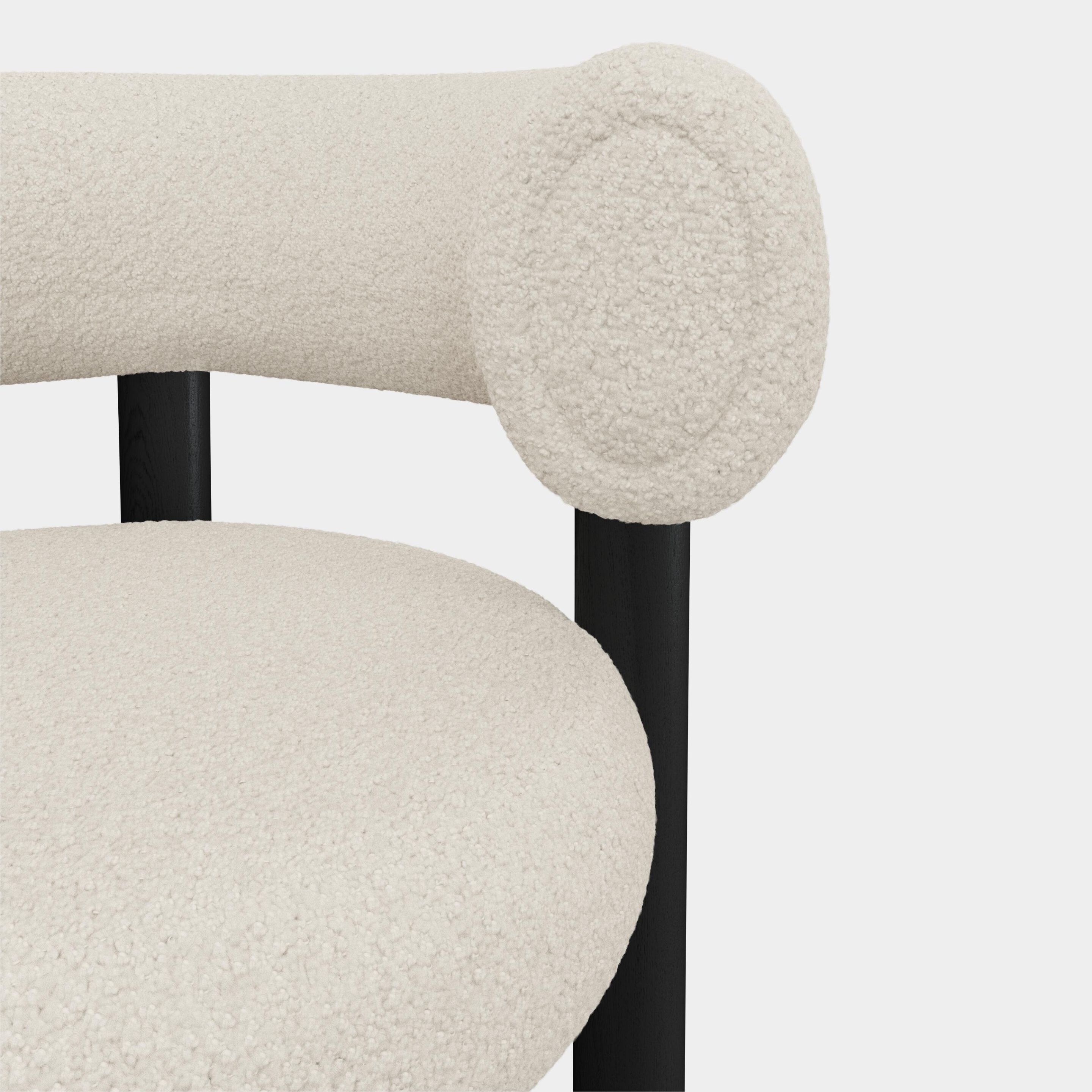 Высокий деревянный стул с тканевой подкладкой Tom Dixon Fat ARCH-00130395 - Вид №11