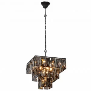 Люстра подвесная черная Vitaluce V5272-1/8+1 VITALUCE ДИЗАЙНЕРСКИЕ 00-3887915 Прозрачный;черный