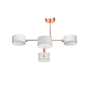 Люстра на штанге Lamplandia Fantom White L1220-4, 4 лампы, 15 м², цвет белый