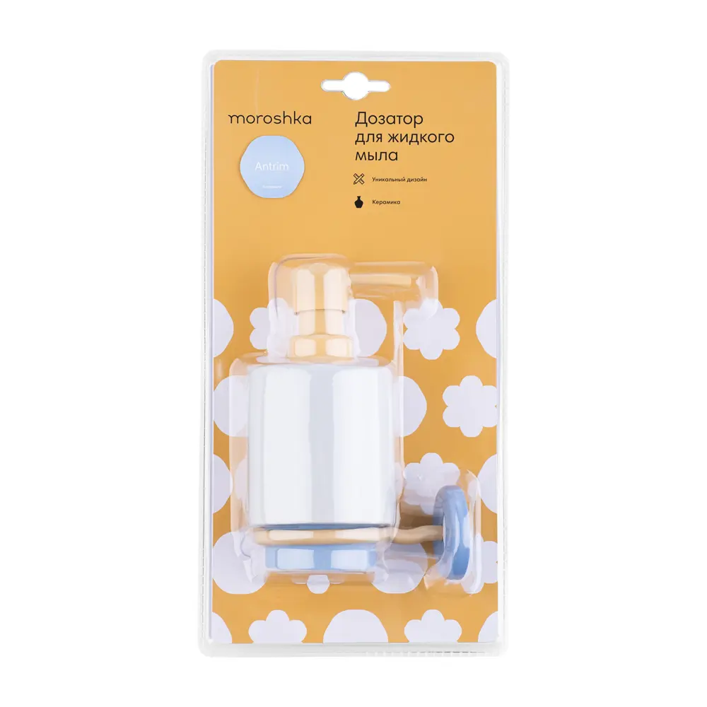 Дозатор подвесной для жидкого мыла Moroshka Antrim керамика цвет белый STLM-2026977 - Вид №13
